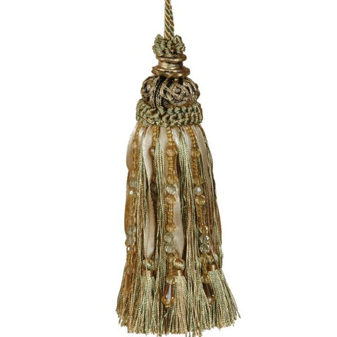 Tassel  -  With beads and ribbons Cream TASW3A