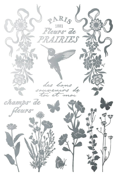 Iron Orchid Designs Transfer - Papillion Gold and Silver Foil