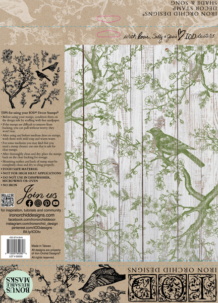 Iron Orchid Designs Stamp - Shade and Song