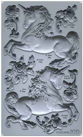 Iron Orchid Designs Mould - Unicorns