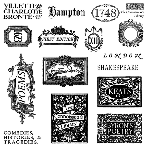 Iron Orchid Designs Stamp -Q2 Release- The Connoisseur's Library