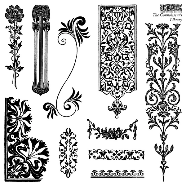 Iron Orchid Designs Stamp -Q2 Release- The Connoisseur's Library