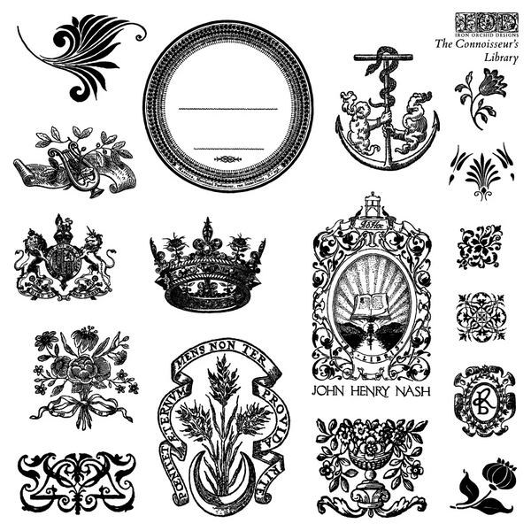 Iron Orchid Designs Stamp -Q2 Release- The Connoisseur's Library