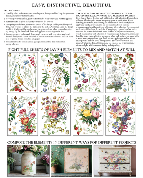 Iron Orchid Designs Transfer - Q2 Marche Des Fleurs