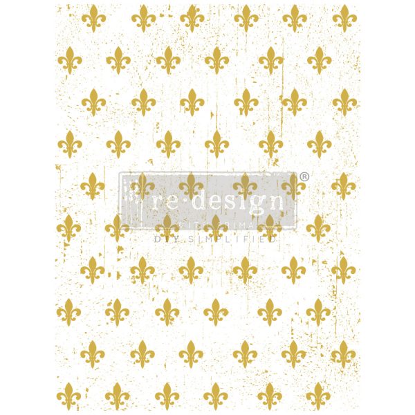 Re-Design with Prima - Gold Foil Fleur De Lis