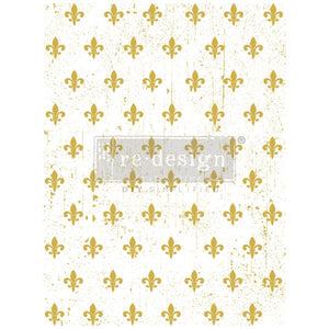 Re-Design with Prima - Gold Foil Fleur De Lis