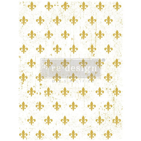 Re-Design with Prima - Gold Foil Fleur De Lis