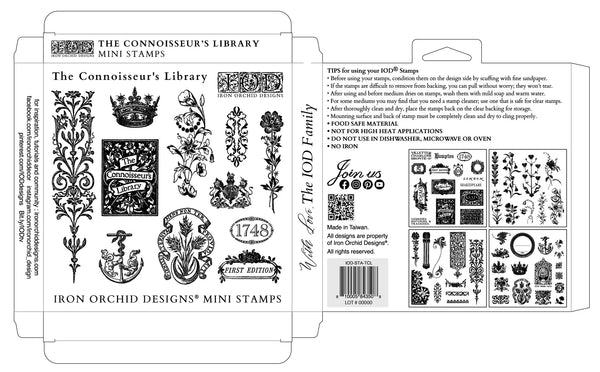 Iron Orchid Designs Stamp -Q2 Release- The Connoisseur's Library