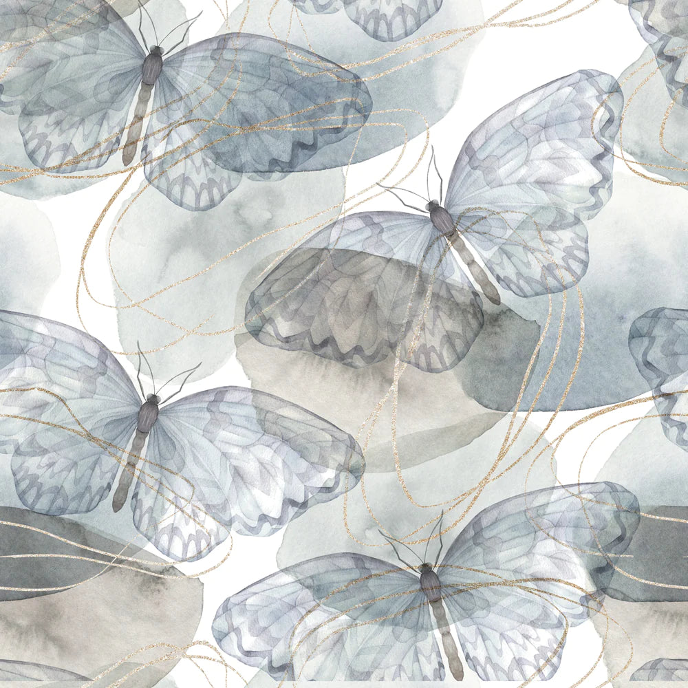 Mint Tissue Paper - Buttlerflies