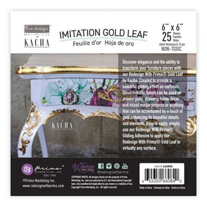 Kacha Gold Leaf  5.5" x 5.5" x 25 sheets
